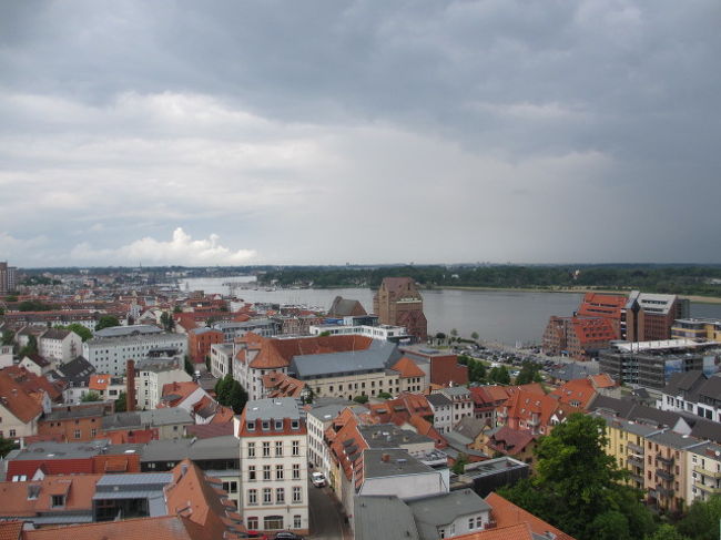 展望室からのロストックの街並み