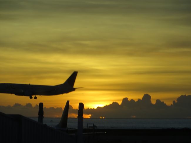 那覇空港の夕焼けです