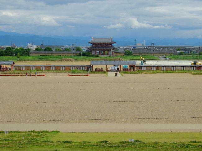 大極殿から朱雀門を。