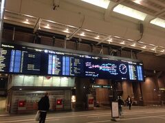 心配をよそに大きなトラブルもなく無事にリュッゲ空港へ到着し一安心。出発が夕方だった為到着は夜。その為初日は移動のみです。ホテルのあるオスロ駅へバスで向かいます。
(ここで、あるトラブルが発生しますが長くなる為割愛します。一つ言えることは、RYANAIRのサービスを信用してはいけないということ。初ライアン、しっかりと洗礼を受けました。)
写真はオスロ駅です。