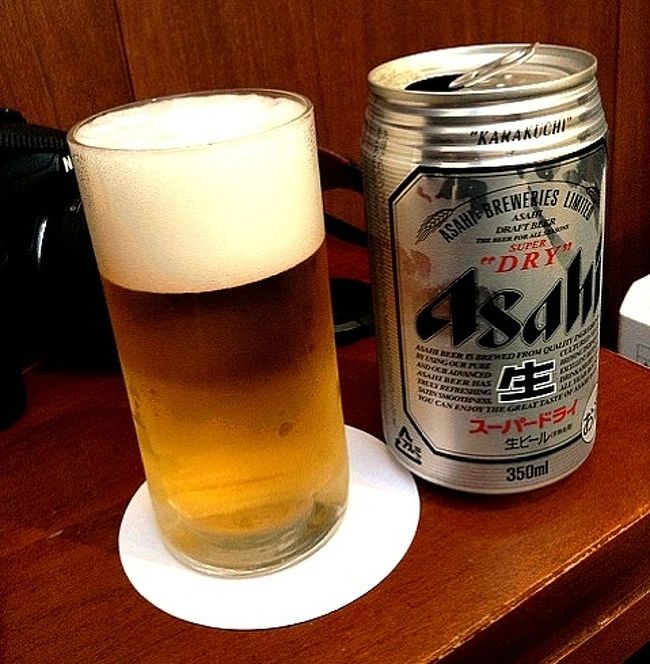 成田空港で、アサヒスーパードライからスタート！