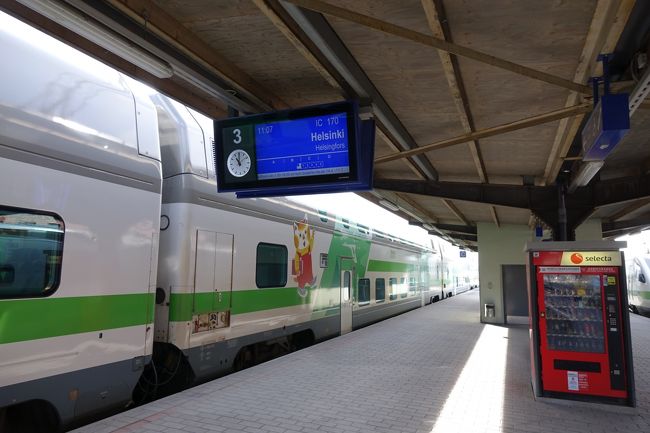 所要時間１時間半でタンペレ駅に到着しました。