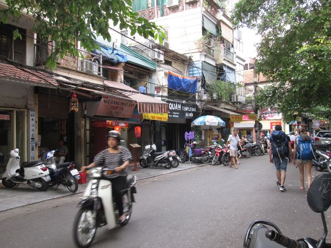 ハノイの旧市街の風景。