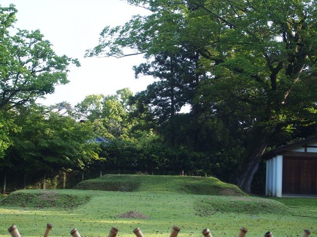 おん祭りの際、奥に見える一段高い場所に若宮様の宿泊場所が建てられ、その前に舞台を造って舞などが披露されるそう。<br /><br />芝の舞台＝「芝舞台」が転じて、演じることを「芝居」と言うようになったんですって。