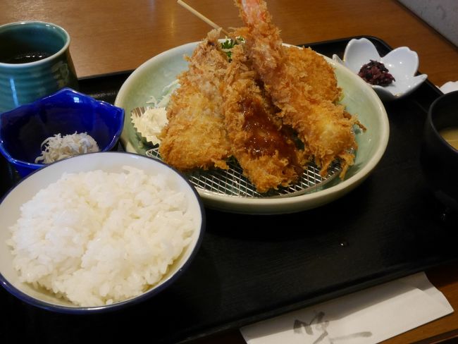 刺身とのセットもありますが、地魚ならいいのですがマグロ・タコ・カンパチのようなので、家内はアジフライ２枚・車海老・ホタテのミックスフライ定食（1750円）を注文。<br /><br />海老・ホタテもまずまずでしたが、値段は若干高めの印象です。<br /><br />全体的には、１時間半並んでまで食べる必要はないかな？というのが共通の意見でした。