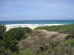 Sandy Beach Park の先の小さなビーチ。