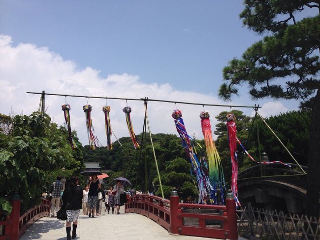 鶴岡八幡宮へ。<br />ここも七夕飾りでした☆