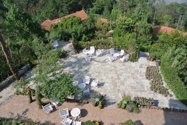 ホテルの中庭。