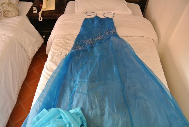 友人が日本から持参したドレス　