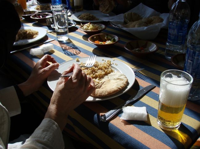 メンフィスに向かう途中で昼食です。<br />焼きめしとナンのようなパンでした。<br />