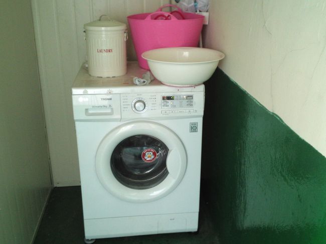 洗濯機は屋上(4階)に、