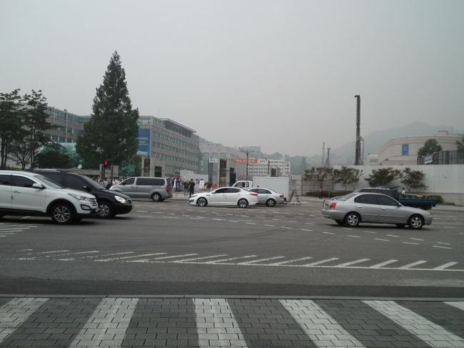 見えてきました、延世大学。