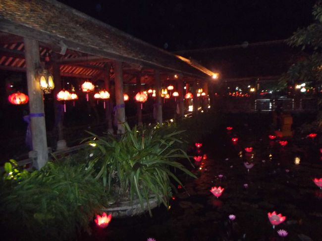 横の蓮池の眺めも雰囲気良く