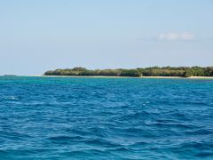 竹富島のコンドイビーチが見えてきたら、もう小浜島が大きく左に見えてきます。