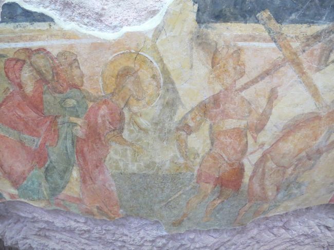 「刑場に送られるキリスト」のフレスコ画です。