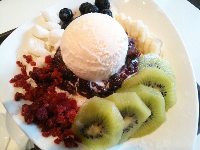 結構なボリューム！<br />2人で一つでちょうどいい感じ。<br /><br />しっかりかき混ぜて食べました〜<br /><br />