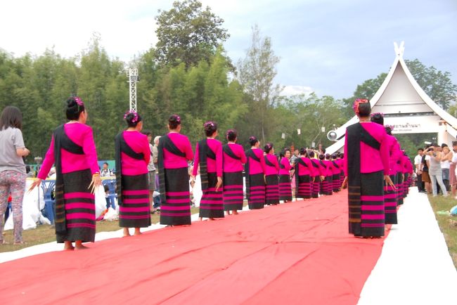 明るいうちから祭は始まります。色々な踊りが行われます。
