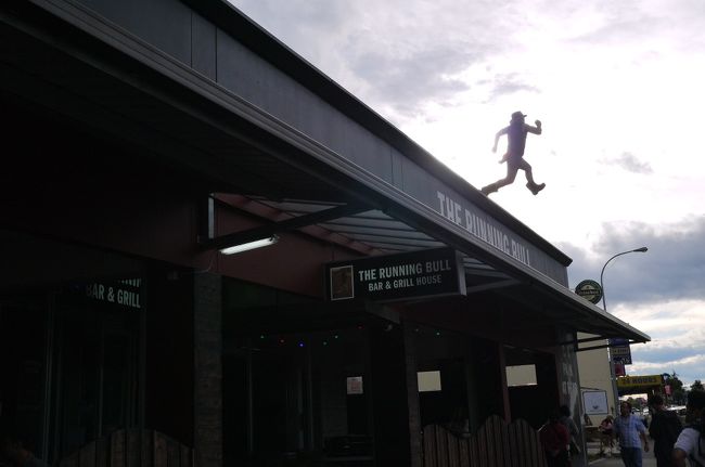 ボタニックガーデンからハグレー公園を抜けるともう夕食の時間。ハグレー公園からすぐのThe Running Bullでニュージーランド最初の食事です。