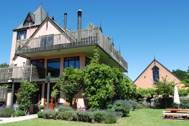 マーケットでのお買い物の後は、ワイパラバレーのワイナリー巡りへ。写真はペガサスベイワイナリー。レストラン併設なのでテイスティングだけでなく、ランチも楽しめます。