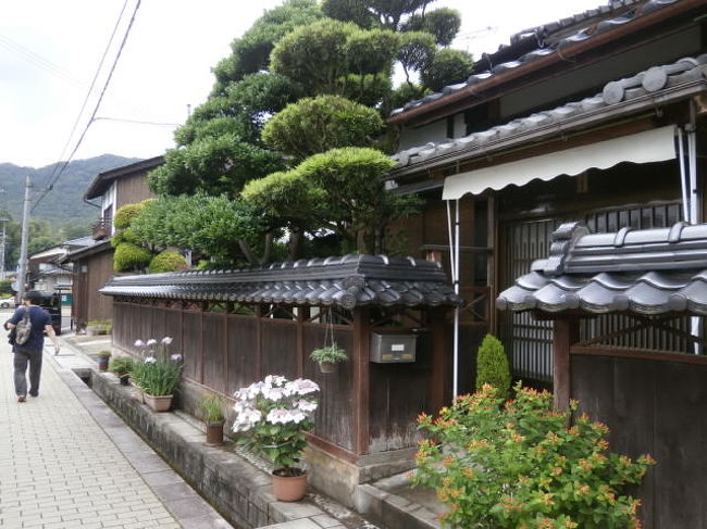 こんな黒板塀の民家を通りながら