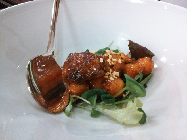 魚(？だったと思う)とお餅の甘辛煮