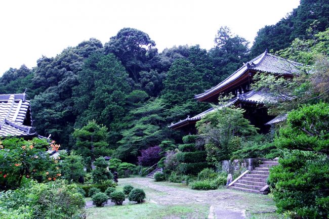 山門からの景観を眺めれば、山全体が境内であるかの様だ。<br />