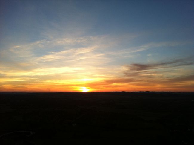 夕日が沈んでいきます。