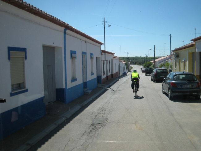 しばらくずっとバスの前を走っていた。根性！