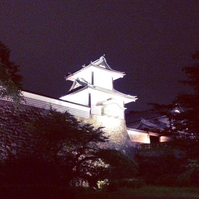 夕飯は金澤おでんの赤玉本店へ。<br />写真は撮ってないですが、美味しかったです。<br />金沢城もきれいです♪<br /><br />あとは部屋に戻って就寝。