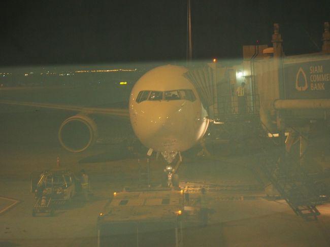 JALの21：45発 6:00羽田着<br /><br />楽しい旅でした<br />旅後半ともなると疲れが溜まってて<br />夜遊びが全然出来なくて残念<br />風邪もひいてたしね<br /><br />でもまた来ればいいんだ！<br />絶対また来るよタイ！大好き！