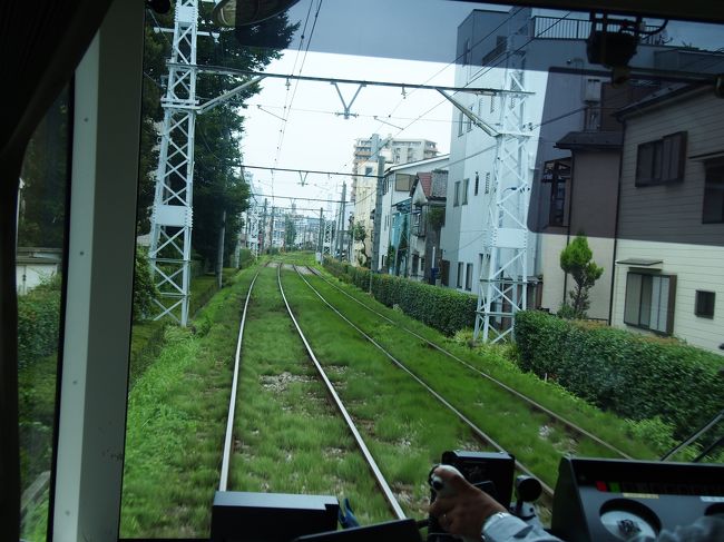 電車からの景色。<br /><br />都電って、車と並走している姿しか想像していなかったのですが、実はこういった住宅街の中を走るルートがほとんど。