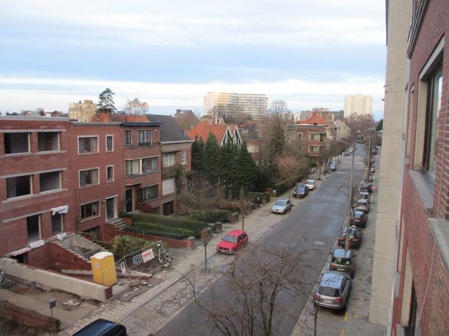 友人宅の前の道路ですけど、こうして路駐するのが普通らしいです、ベルギーでは(^-^;