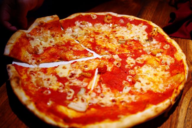 【DEL MARE】45.000Rp<br />全然重たくない味でパクパク食べれちゃう。<br />弾力があるイカがしっかりと入っていて、白ワインとの相性抜群だった♪