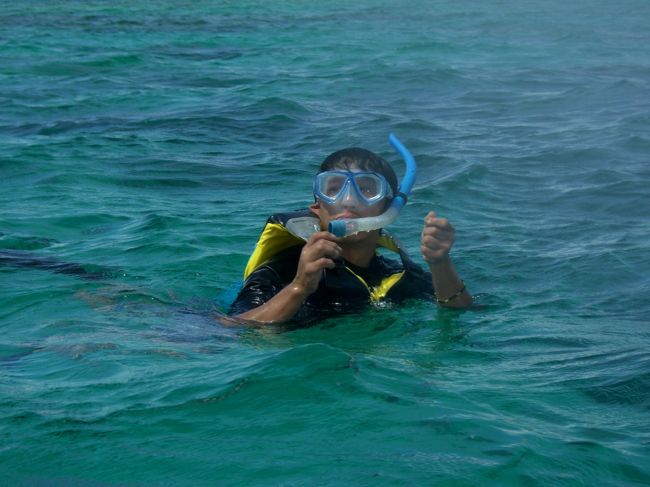 すみちゃん、人生初のシュノーケリング。楽しめましたか？