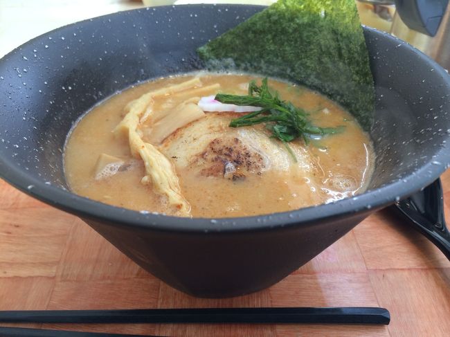 エビの出汁が効いてるラーメンも食べましたー！とっても美味しかったです！<br />#麺屋あぐりさん 濃厚海老そば