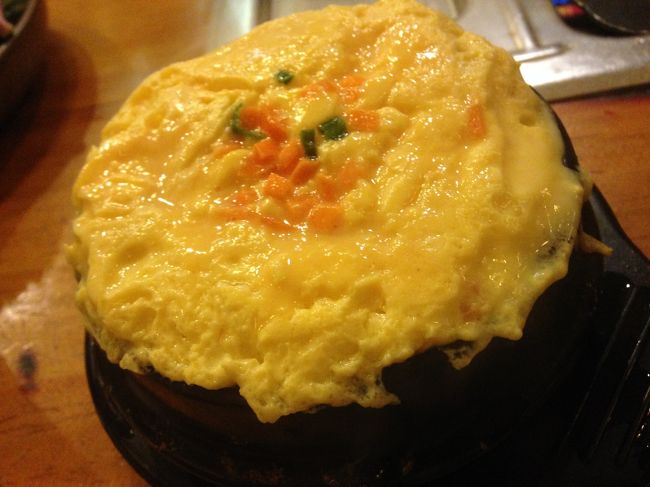 なんだっけ、ケランチムだ。<br />茶碗蒸しを想像してたけど、もっとお豆腐寄りだった。<br />美味しい?<br />けど一人だとあんまり食べれない、、