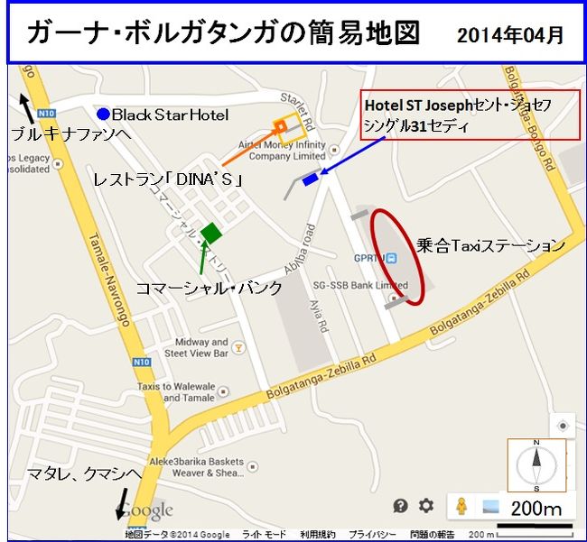 ボルガ・タンガの地図です。
