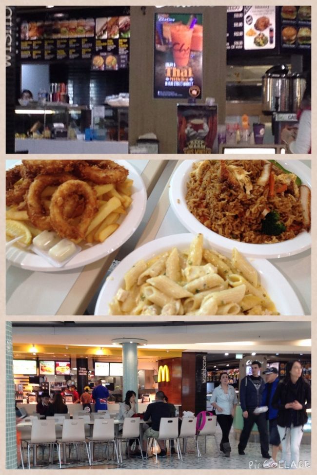 フードコートで簡単なランチ。