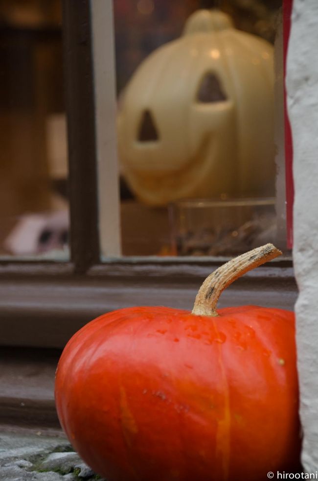 町にはハロウィーンの飾りが・・・