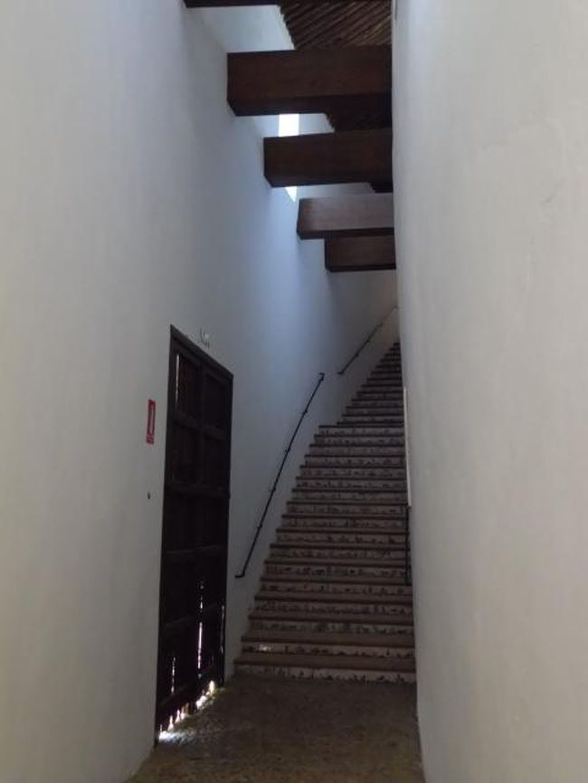 観覧席裏の階段