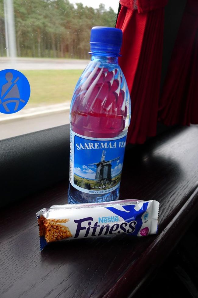 プリントアウトしたバウチャーとパスポートを係りのお姉様に見せて乗車。<br /><br />その際に水とお菓子をくれた。