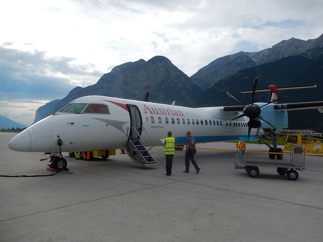 午後5時半にインスブルック空港に着陸