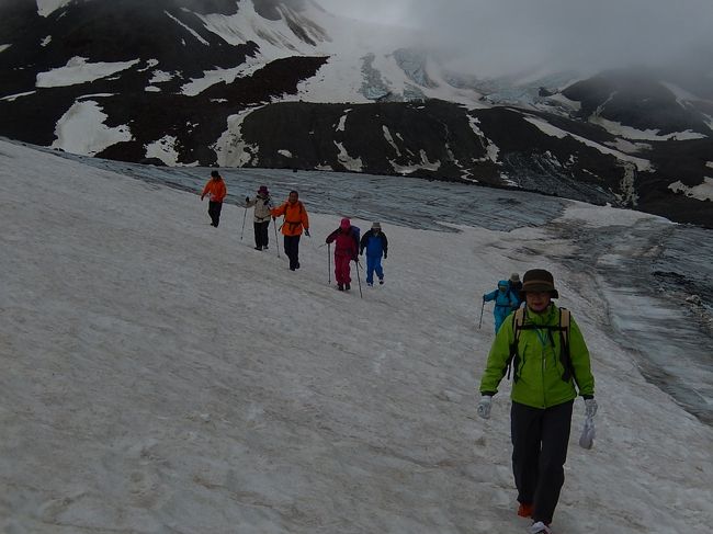 愈々、ヴィルドシュピッツエ氷河に差し掛かる