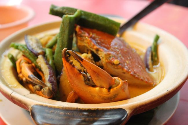 マレーシアンカリークラブ？的な。<br />見た目少しスープカレーみたいで、めちゃくちゃうまー！<br />旅の最大の楽しみは食にあり。うま！<br />ほんとはチリクラブと悩んだんだけれど。<br />チリクラブはどこの国の食べ物なんだろう。。<br />品川にシンガポールシーフードリパブリックってあるけど、<br />シンガポール料理なのかね。