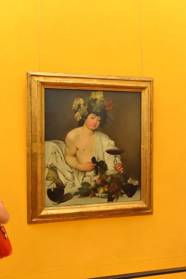 「バッカス」カラヴァッジョ作品<br /><br />酒の神といわれるバッカスですが、よく見ると果物が腐っており、退廃をイメージさせる画です。<br /><br />