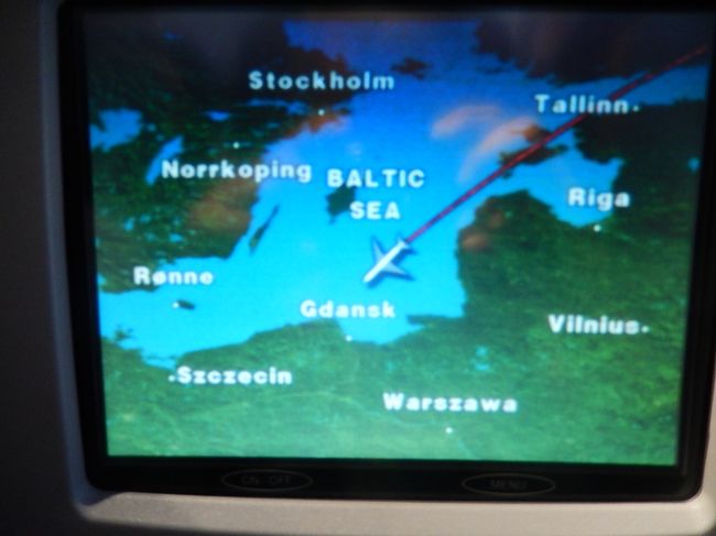 モニターには搭乗機はバルト海を飛行中であることが分かる