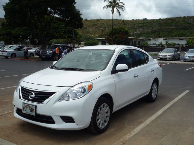 日産車でした、燃費良かったと思います。写真は後日のダイヤモンドヘッド駐車場にて。
