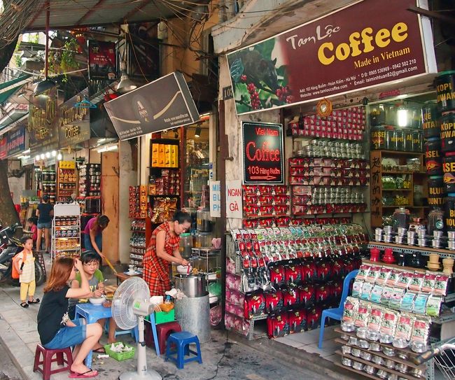 コーヒー専門店街。<br />