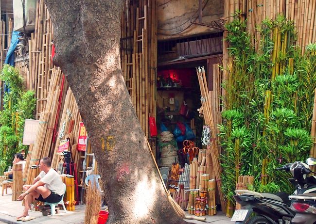 ホテルの隣は、竹屋さん。