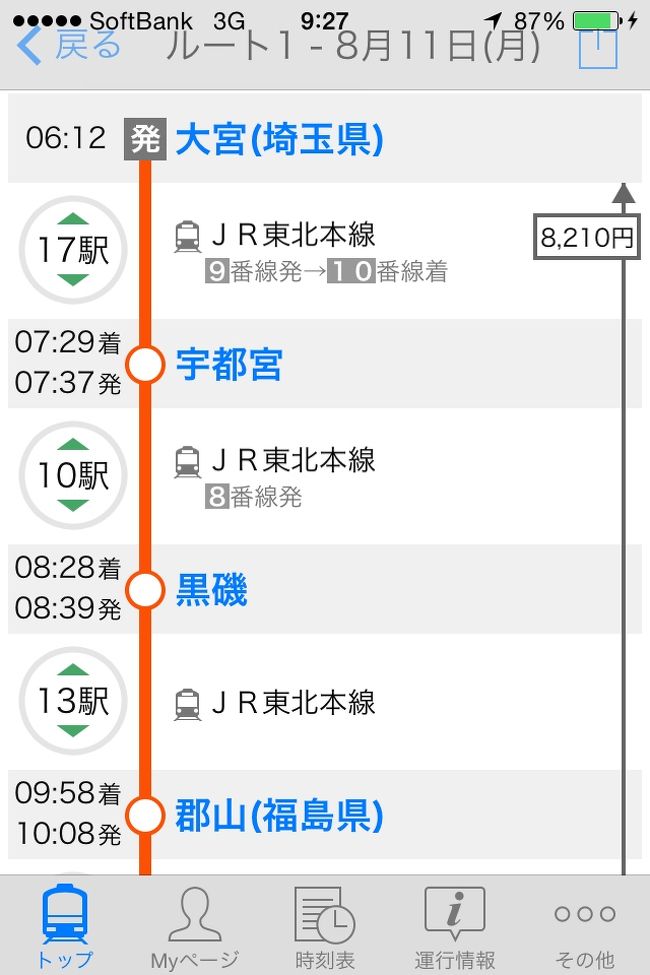 地元の駅を5：40に出発。大宮で東北本線宇都宮行に乗り換え。宇都宮で黒磯行に乗り換え。宇都宮では皆さん結構な勢いで乗り換えをされていたので何事かと思いきや、やはりこの時期、同じ北海道＆東北フリーパスや青春18きっぷで列車旅される方が多いようで席の争奪戦でした。